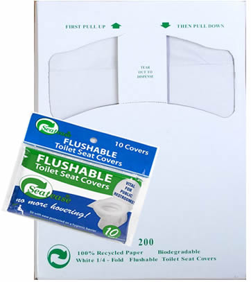 Disposable toilet seat covers 200 pack